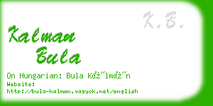 kalman bula business card